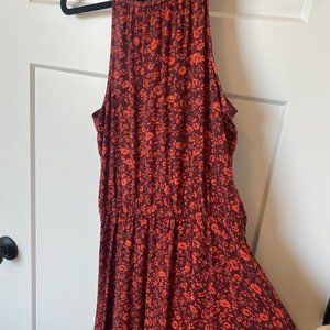 Waist-defined Braided-Strap Printed Maxi Dress